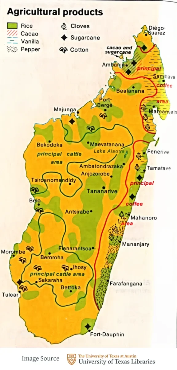 Agricultural Map of Madagascar - Vanilla Beans