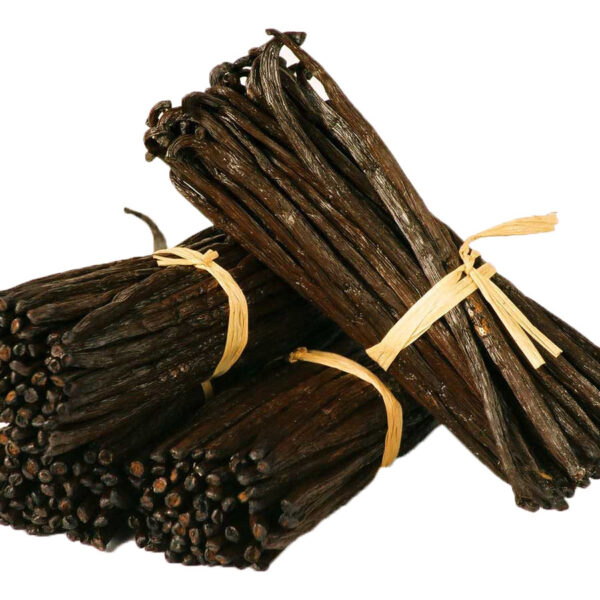 Bundles of gourmet vanilla beans for baking, cooking, and extract making