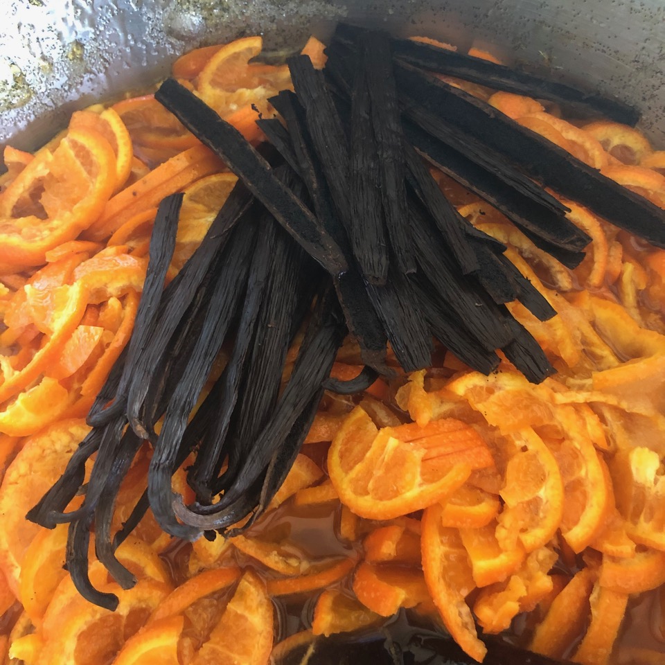 Vanilla marmalade in progress